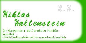 miklos wallenstein business card